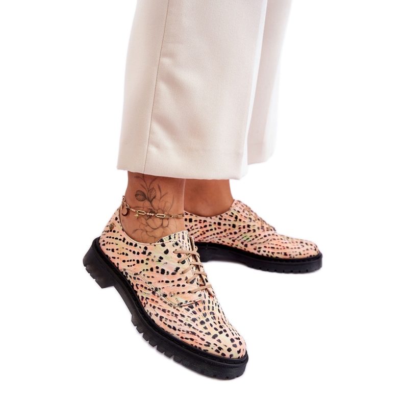 Oxford skor Modell Maciejka 04087-18 Orange/Svart - Step in style