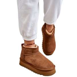 Mocka Camel snökängor för kvinnor beige