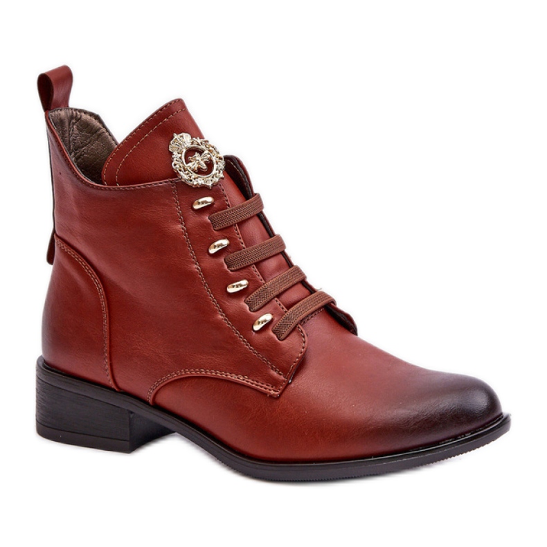 Jezzi Stövlar med snygg brun dekoration