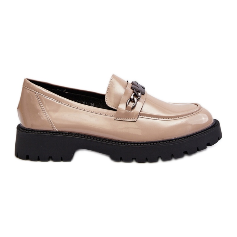 Patent Slip-On Mockasiner beige