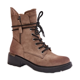 Evento Mocka arbetare med dekorativ dragkedja beige