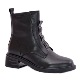 Evento Platta ankelstövlar för kvinnor svart