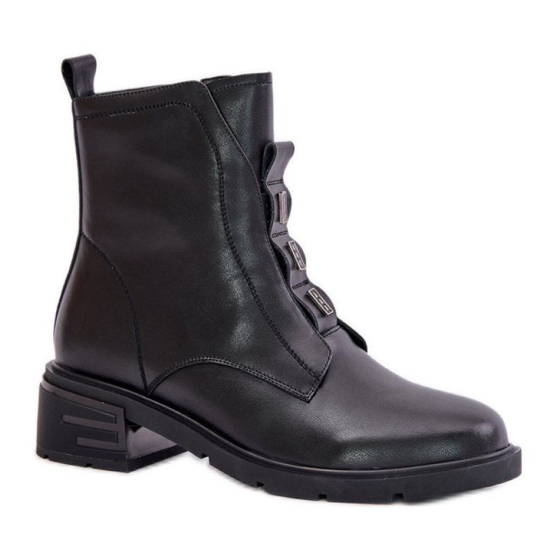 Evento Platta ankelstövlar för kvinnor svart