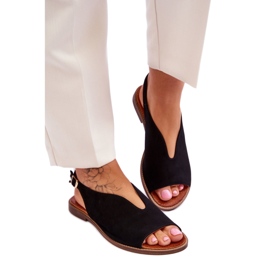 Step in style Sandaler Modell Lewski Skor 3220/X Svart Mocka - Steg i stil