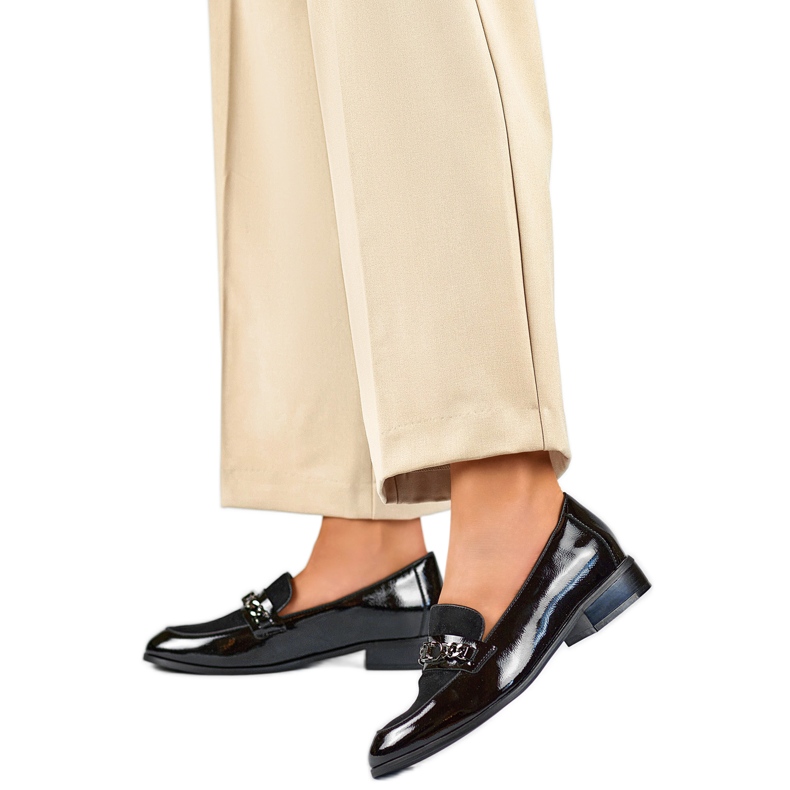 Damskor med kedja 24-12309B svart