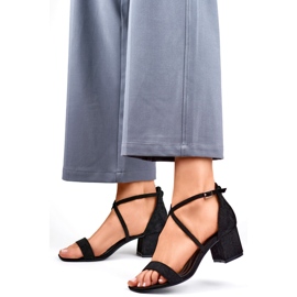 Damsandaler på block 6895B, svart