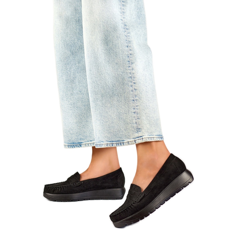 Damplattformsmockasiner 24-21338B svart