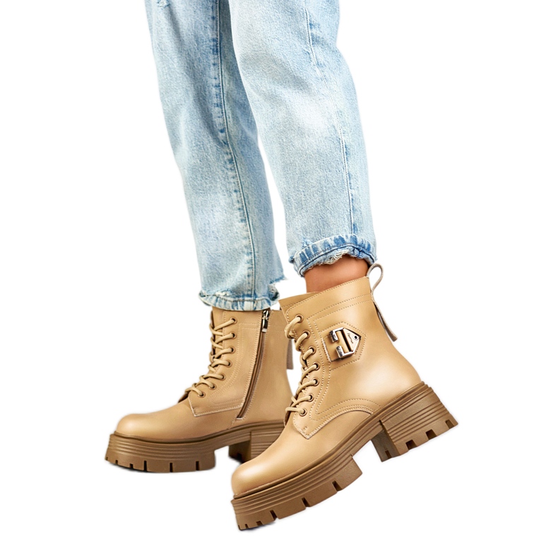 Skinnstövlar dam GD-TL55BE, beige