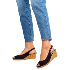 Kilsandaler dam GD-FL653B, svarta