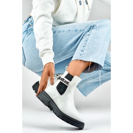 Chelsea stövlar Modell 250005W-PU Vit - PRIMO