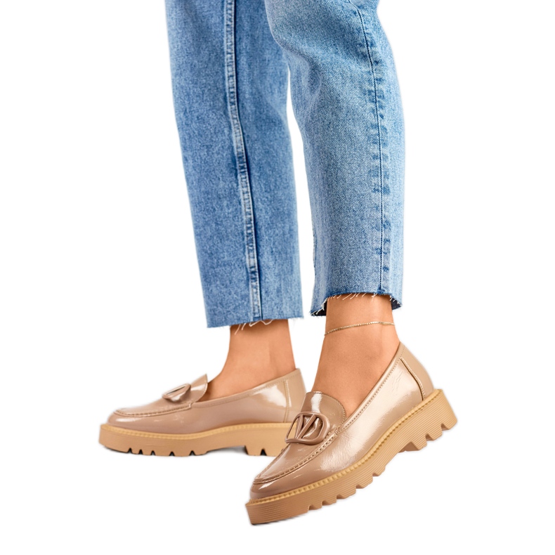 Damskor med dekor 23-10862BE beige