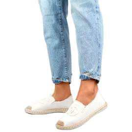 Espadrillor Modell 2202-8W Vit - PRIMO