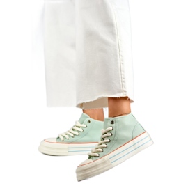 Platform Sneakers dam BL507BL grön