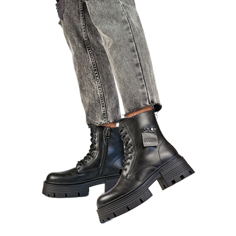 Skinnstövlar dam GD-TL56B, svarta