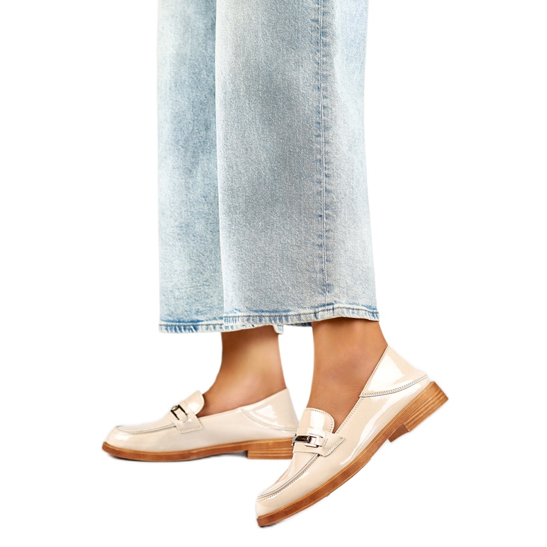 Damskor med dekor 24-58233BE beige