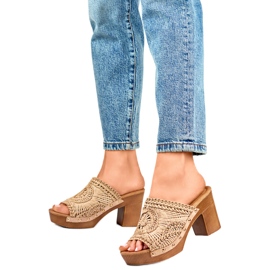 Damtofflor C388BE, beige