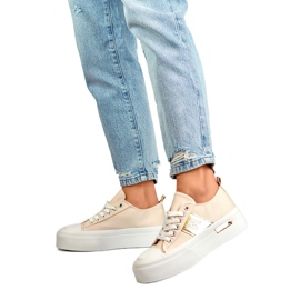 Sneakers för kvinnor på LY100BE-plattformen beige