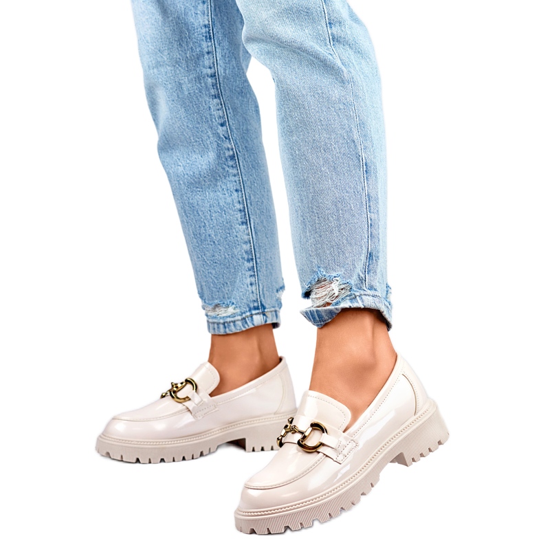 Dammockasiner med gulddekor OH31-2LT/BE beige