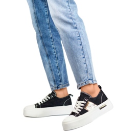 Sneakers för kvinnor på LY100B-plattformen svart