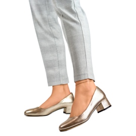 Metallpumpar för kvinnor GD-FL490B-TA gyllene