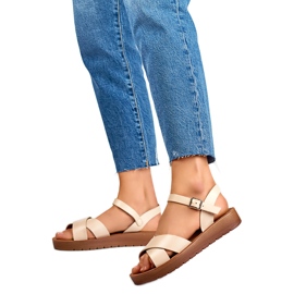 Damsandaler på PS13BE-plattformen beige