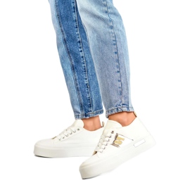 Sneakers för kvinnor på plattformen LY100W vit