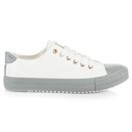 Seastar Bundna Sneakers På En Färgglad Plattform vit