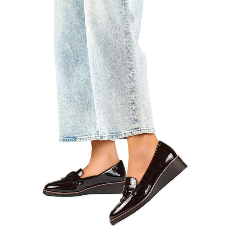 Patentpumpar för kvinnor 24-58266B svart