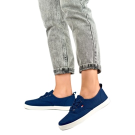 Damsneakers HB-6N, marinblå