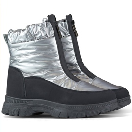 Snowboots Modell 3555-4-G Svart/Silver - PRIMO grå