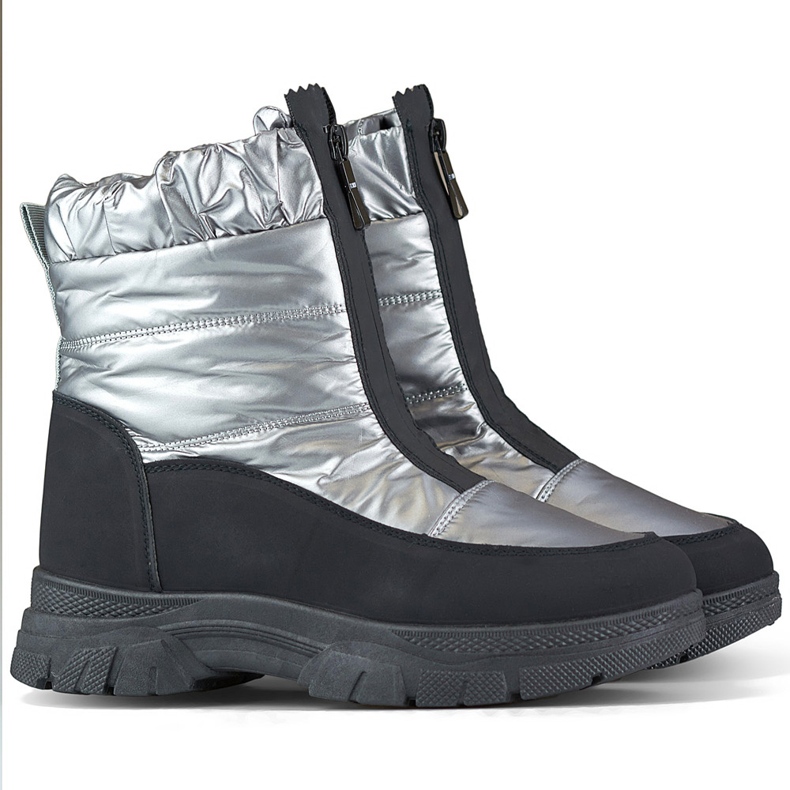 Snowboots Modell 3555-4-G Svart/Silver - PRIMO grå