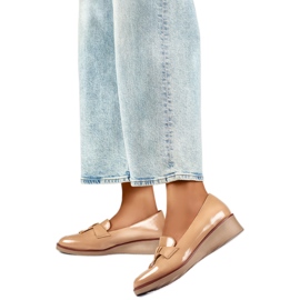 Patentpumpar för kvinnor 24-58266BE beige