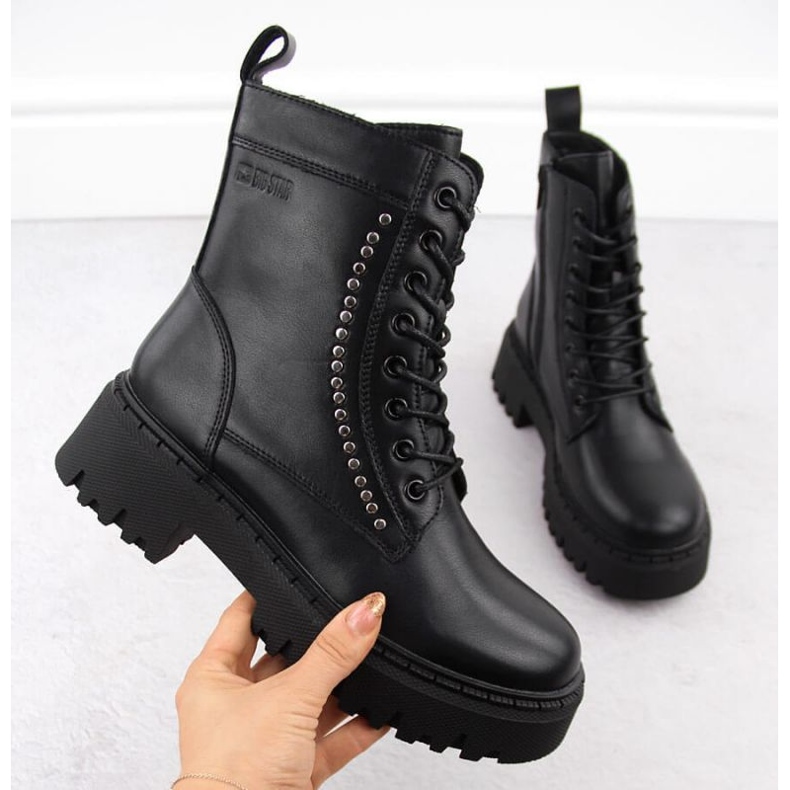 Big Star läderstövlar, isolerade OO274A255 INT2062 svart