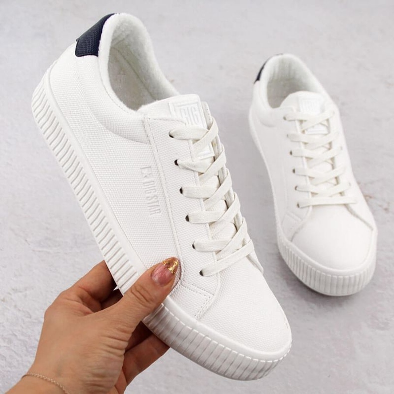Big Star isolerade sneakers W OO274A460 INT2063A vit