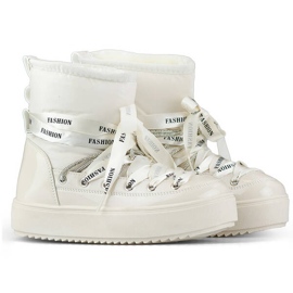 Snöskor för kvinnor, snörstövlar, beige 5754-4BE