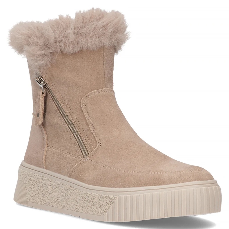 Filippo DBT6484/24 Plattformsstövlar i beige läder