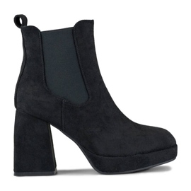 Stövlar i mocka för kvinnor, svarta, 7987B beige