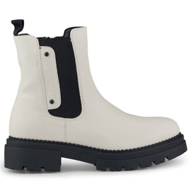 Ankelstövlar för kvinnor med tjock sula, ljusbeige Laura La.Fi 250004BE-PU