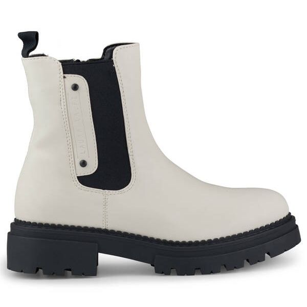 Ankelstövlar för kvinnor med tjock sula, ljusbeige Laura La.Fi 250004BE-PU