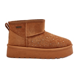 Snowboots med dekoration på Big Star OO274A104 Camel-plattform brun