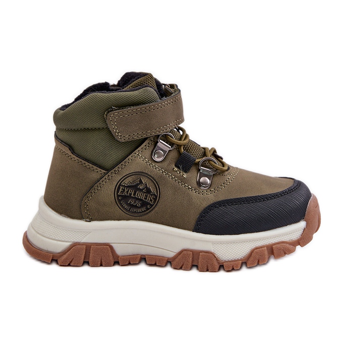 News Isolerade barns vintervandringskängor med dragkedja, mörkgrön Temisha