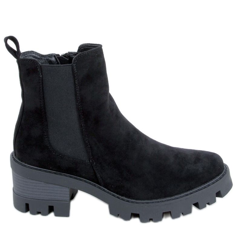 Ragga Svarta högklackade ankelboots