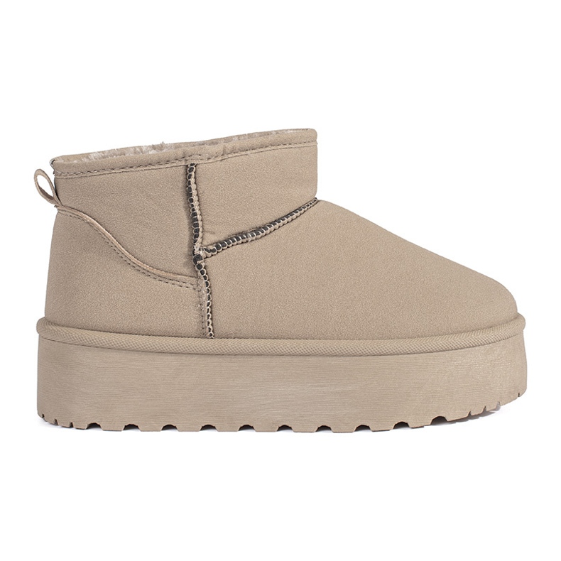 Seastar Beige isolerade snöstövlar för kvinnor med plattform