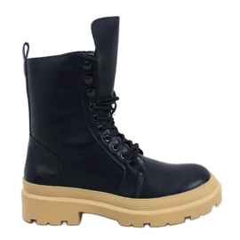 Kinchs NERO/GIALLO stövletter med snörning och skydd svart