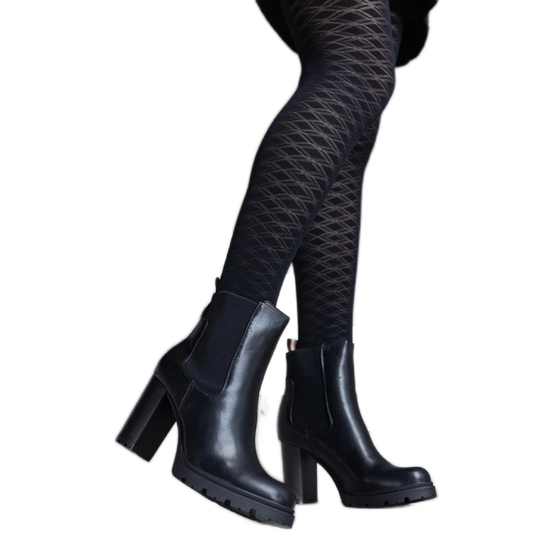 Svarta slip-on ankelboots av Motena eko-läder