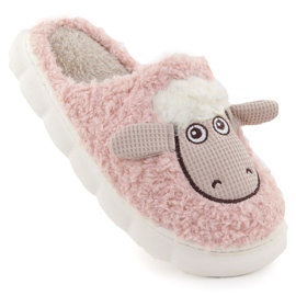 Hempälstofflor för kvinnor med får, rosa Filippo DK6683