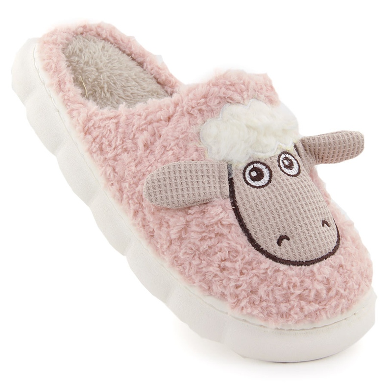 Hempälstofflor för kvinnor med får, rosa Filippo DK6683