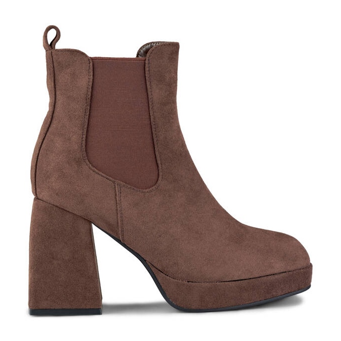 Stövlar och plattform för dam, mockabrun 987BR