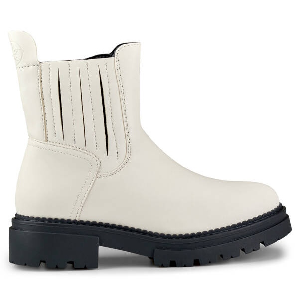 Isolerade Chelsea-stövlar för kvinnor, beige 250041BE-PU