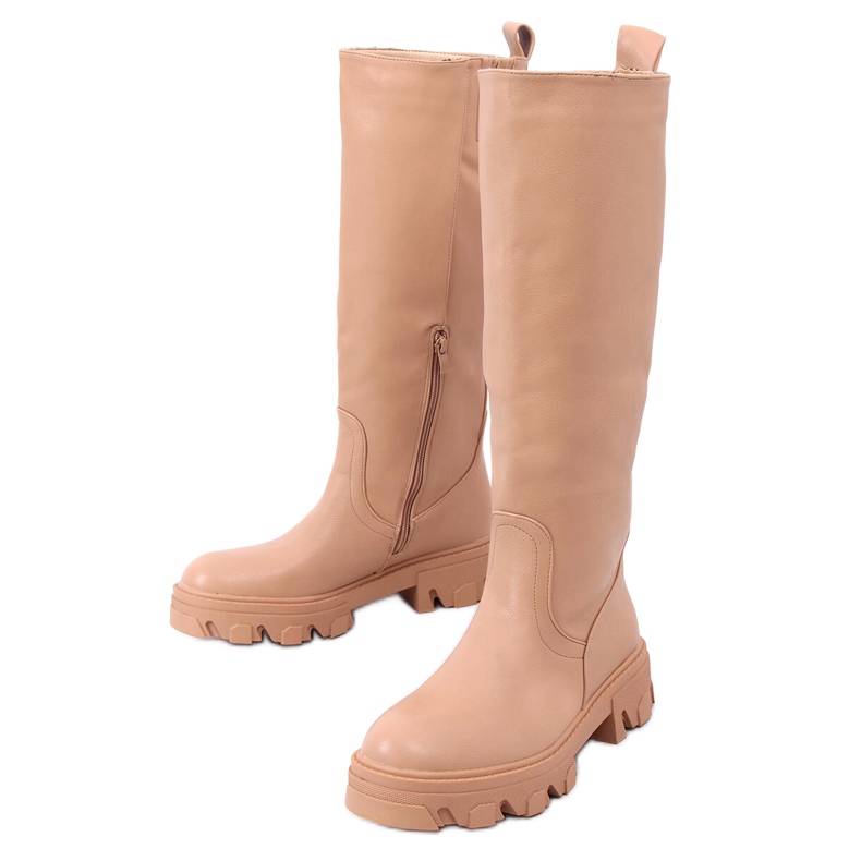 July Camel stövlar med kedja brun